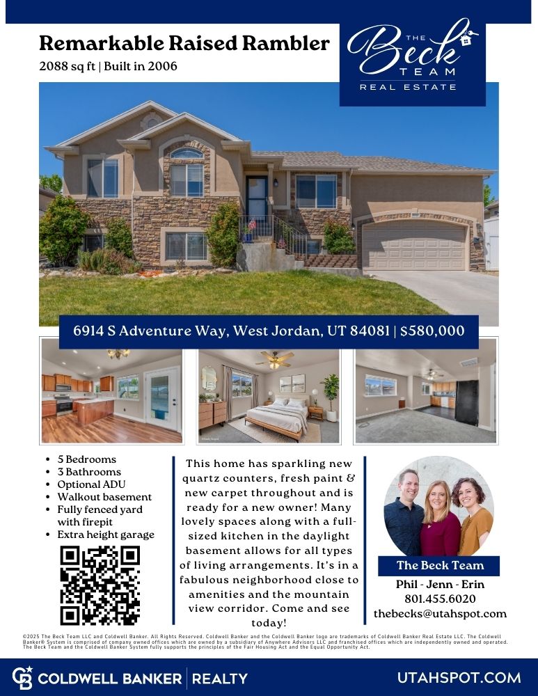 6914 S Adventure Way, West Jordan Home Flyer