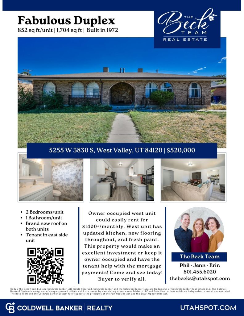 Property Flyer of of 5255 W 3830 S, West Valley, UT 84120